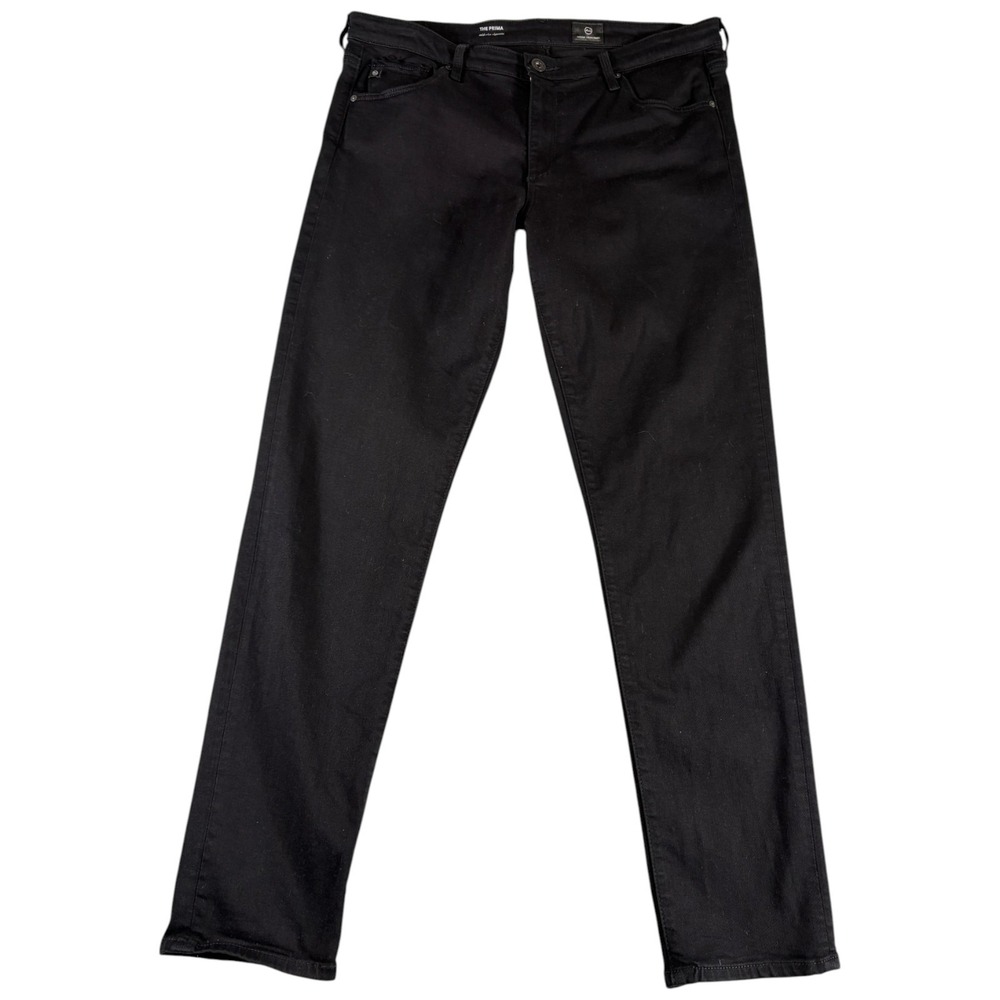 AG Adriano Goldschmied The Prima Jeans Womens 31R Black Slim Tapered Premium